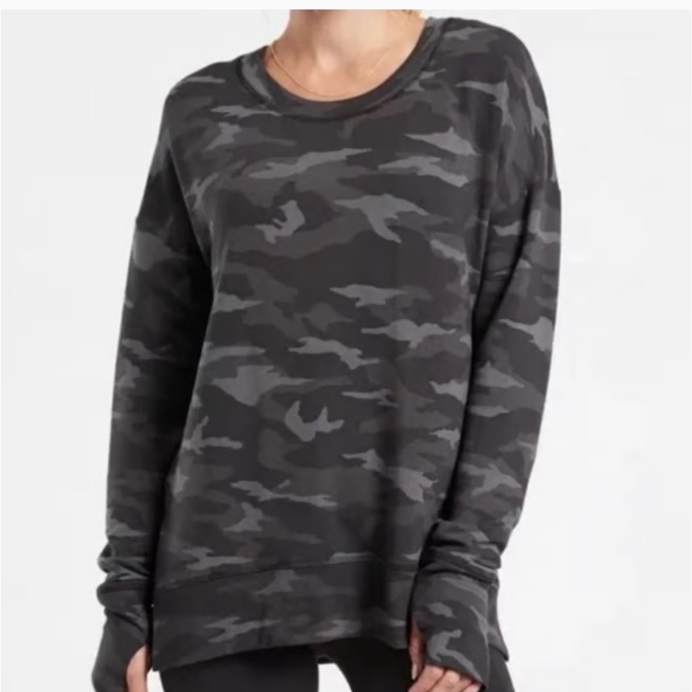 Athleta Coaster Luxe Camo Sweatshirt